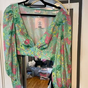 Colorful Long Sleeve Blouse